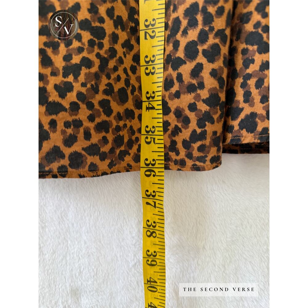 Madewell Flutter-Sleeve Wrap Mini Dress in Painted Leopard Size Medium - Picture 10 of 13